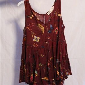 Loose Maroon Abercrombie Tank Top